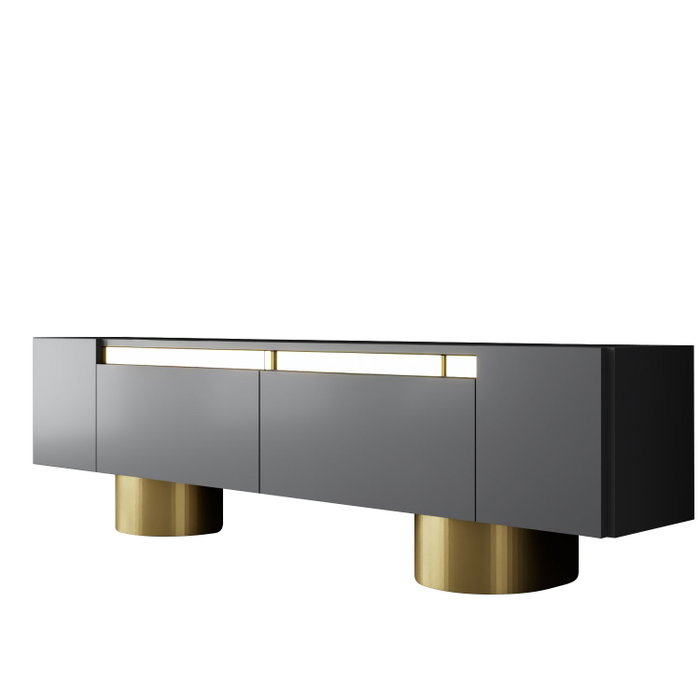 Hanah Home Bohem Soporte para Televisión Antracita y Dorado Hanah Home Bohem Soporte para Televisión Antracita y Dorado